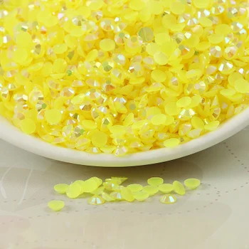 

2mm,3mm,4mm,5mm,6mm Citrine AB Flatback Nail Art Resin Rhinestones Glue on Rhinestones For Nail Art Decorations Accessories