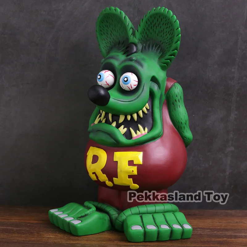 Сказки Rat Fink супер большой Размеры 32 см высокий крыса Финк ПВХ Статуя Рисунок Коллекционная модель игрушки