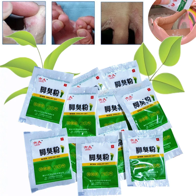 

10 Bags Fungal Infections Foot Bath Powder Feet Care Athlete's Foot, Foot Odor, Sweat, Itching, Peeling, Beriberi, Tinea Pedis