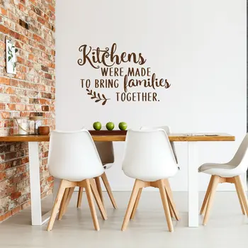 

Beauty Family Kitchen Wall Sticker Vinyl Art Removable Poster Mural Kitchens Were Made To Bring Families Together Decals LY1535
