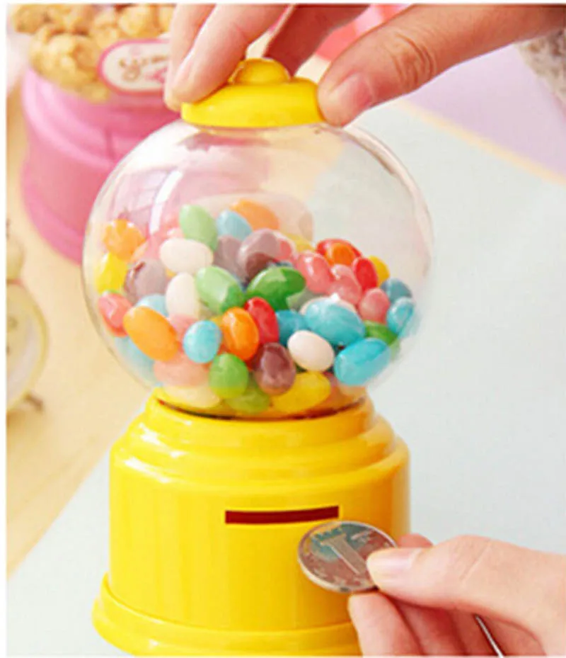 Креативные детские игрушки милые мини конфеты машина диспенсер пузырь Gumball экономия монет коробка банка