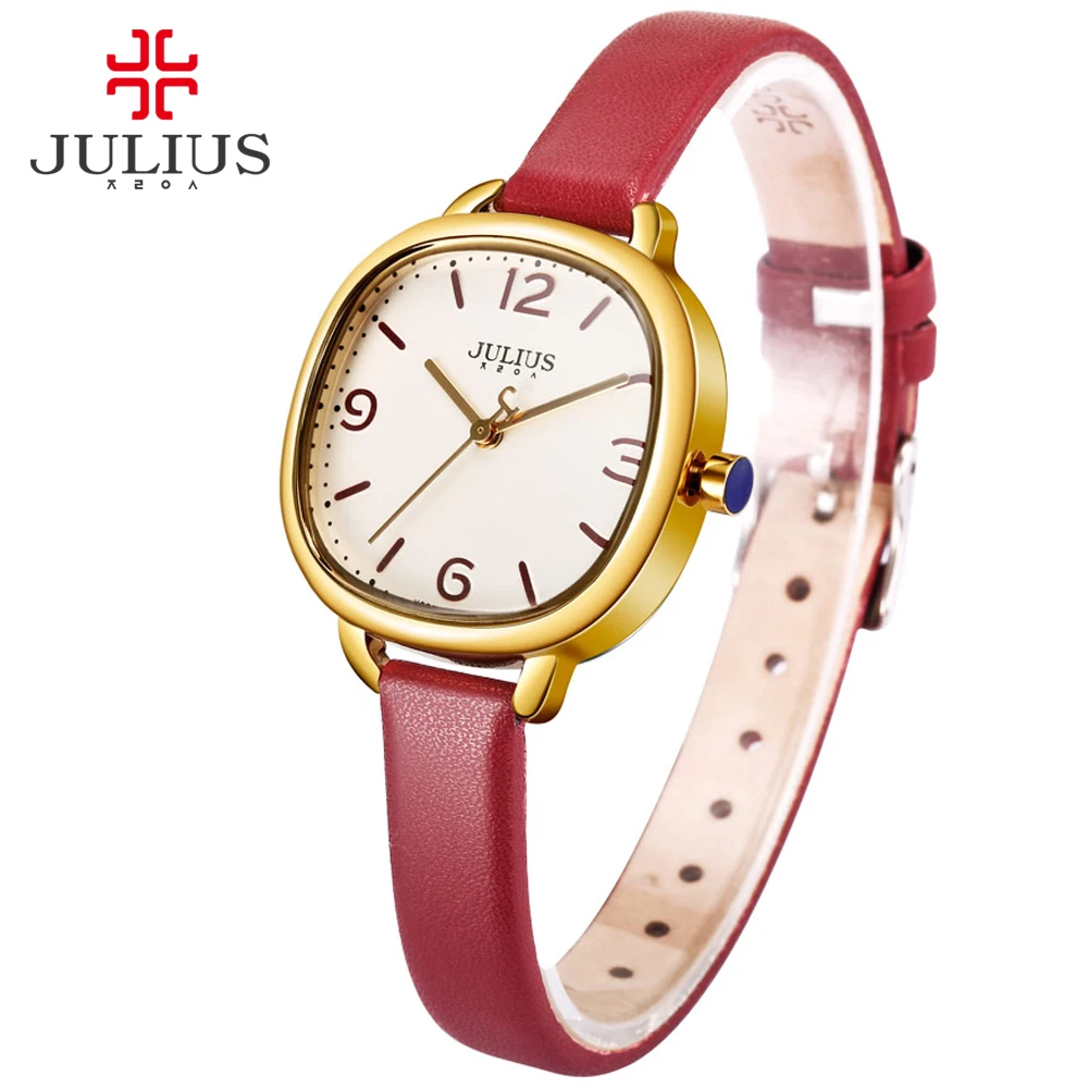 Prix pour JULIUS Amour Bracelet Montres Femmes Robe De Mode En Cuir Montres Étanche Carré Dames Montres Top Marque De Luxe wacht JA-928 Prix pour JULIUS Amour Bracelet Montres Femmes Robe De Mode En Cuir Montres Étanche Carré Dames Montres Top Marque De Luxe wacht JA-928
