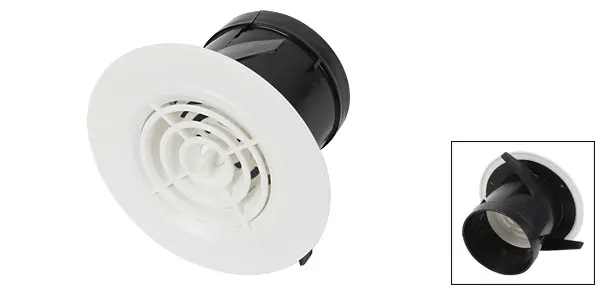 Extractor 75mm Mounting Dia Adjustable Round Air Outlet Ventilation Grille Cover Flange