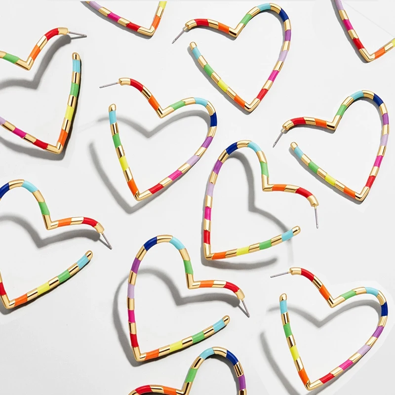 

Vedawas Trendy Oorbellen Pendiectes Heart Statement Drop Dangle Earrings Female Party Vacation Gifts Jewelry Accessories xg3101