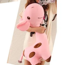 Большие милые Мультяшные пятна, игрушечные жирафы, милая розовая плюшевая кукла-жираф, подарок на день рождения около 70 см