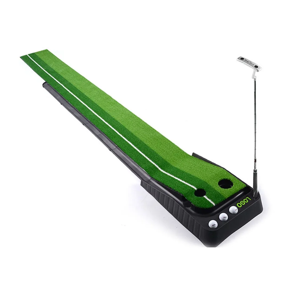 

PGM Golf Putter Trainer Practice Set Golf Putting Green Golf Putting Practice Mat with Automatic Return Fairways TL004