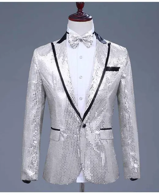 7 colors singer sequin modern blazer suit men hip hop costume
