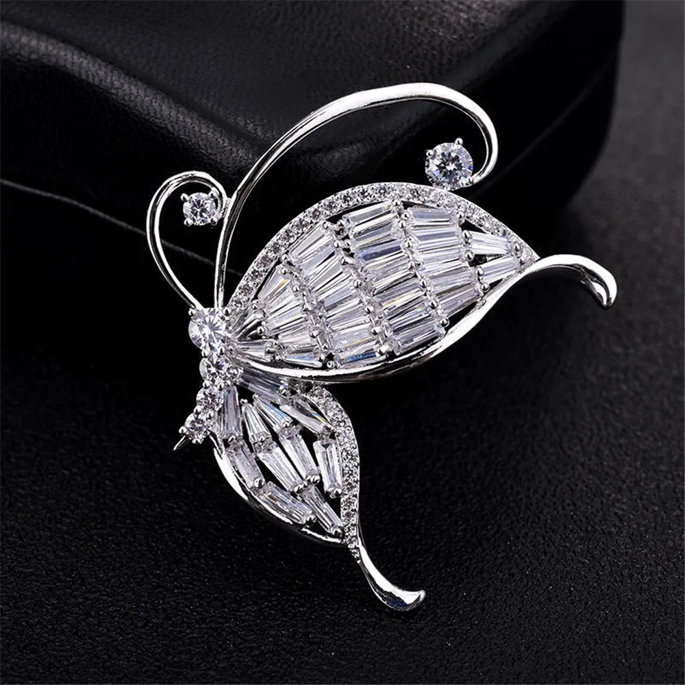 

Zircon butterfly brooch for women high-grade insect brooch pin clothing scarf dress accessories