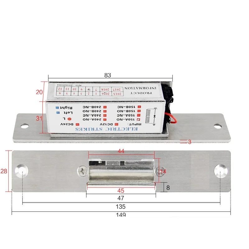

Electric Strike Door Lock Access Control System New Fail Secure electronic Door 12V DC Fail Safe NC Lock Fail Secure NO Lock