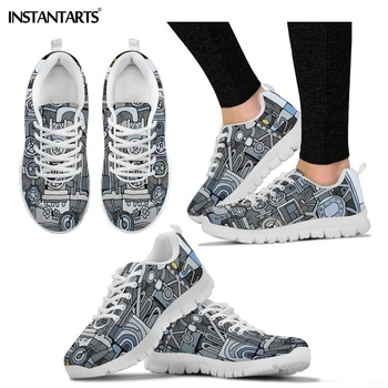 

INSTANTARTS Steam Punk Art Print Sneakers Women Running Shoes Light Women's Sports Shoes Outdoor Fitness Walking Jogging Shoes