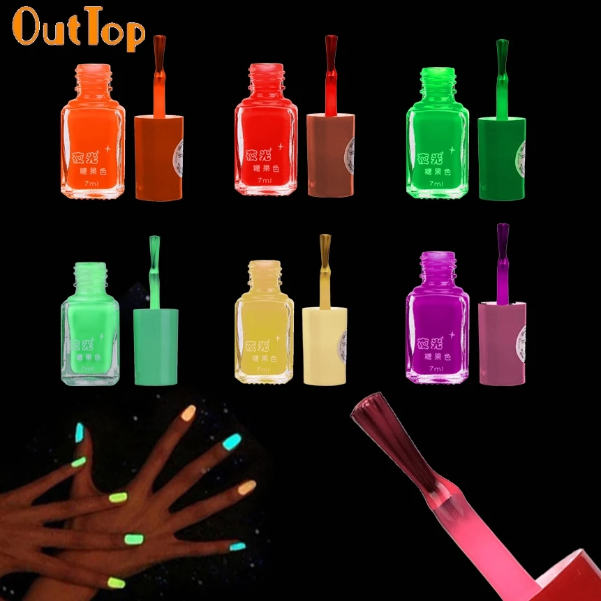 

OutTop Nail Polish ColorWomen 20 Color Choice Fluorescent Neon Luminous Nail Gel Polish Nail Varnish Manicure 161102 Drop Ship