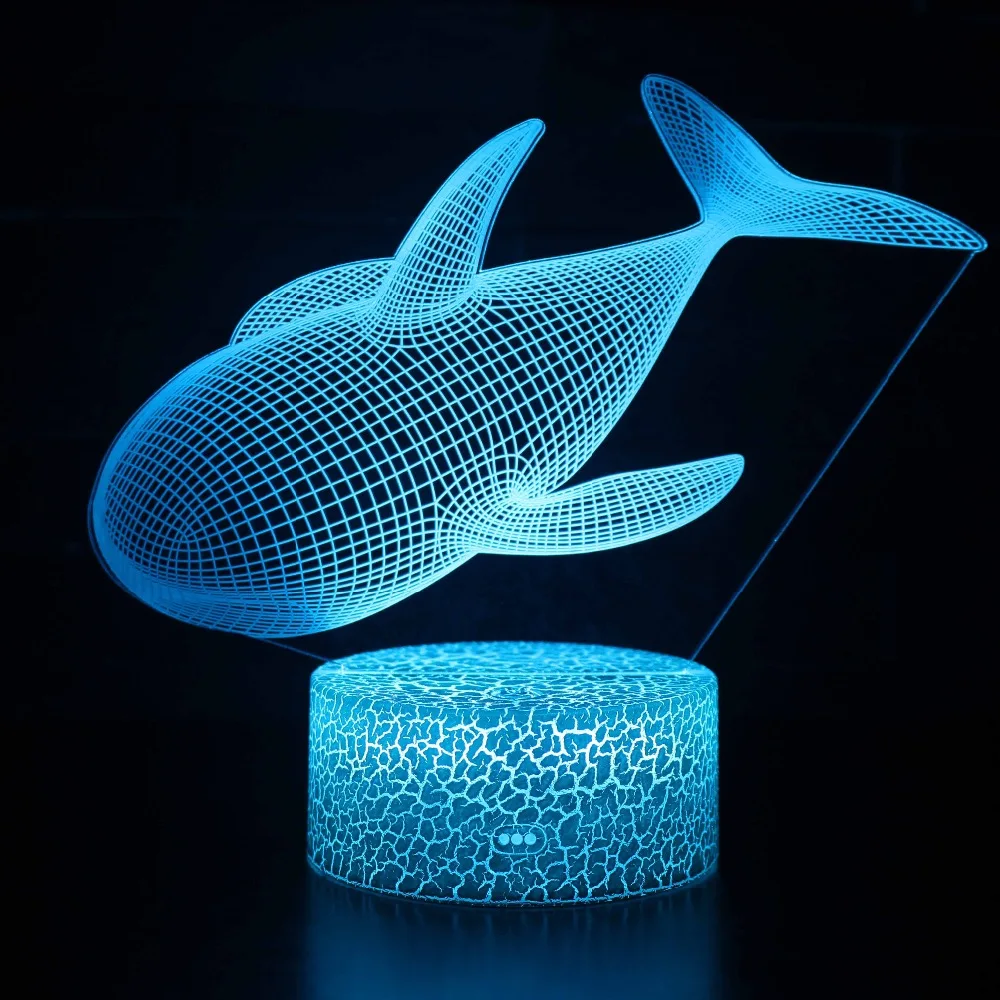Кит ночник 3D светодио дный Senser лава лампы Lamparas Настольный светильник 7 цветов