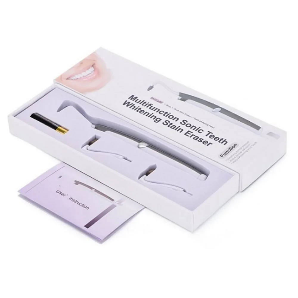 Многофункциональный светодиодный звуковой Вибрационный Электрический зубной отбеливающий ластик инструмент для снятия зубного камня и полировки зубного камня удаление пятен для зубов