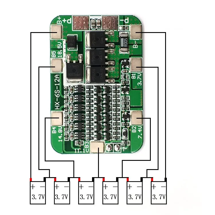 AEAK 6S 15A 24V печатная плата защиты BMS для 6 пакетов 18650 литий-ионная литиевая батарея сотовый модуль DIY Kit