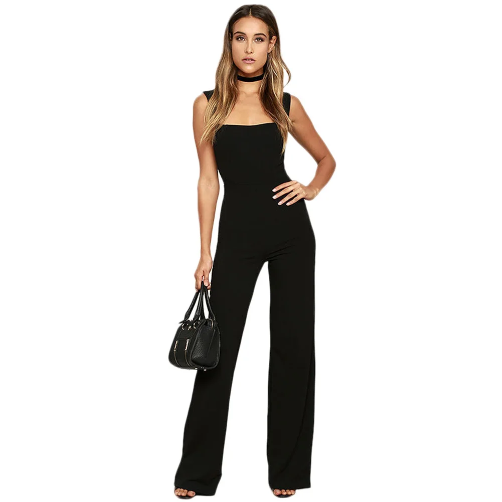 black flared jumpsuit
