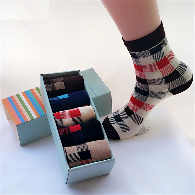 Buy Hot sale! men socks cotton gift box 5 pairs/lot
