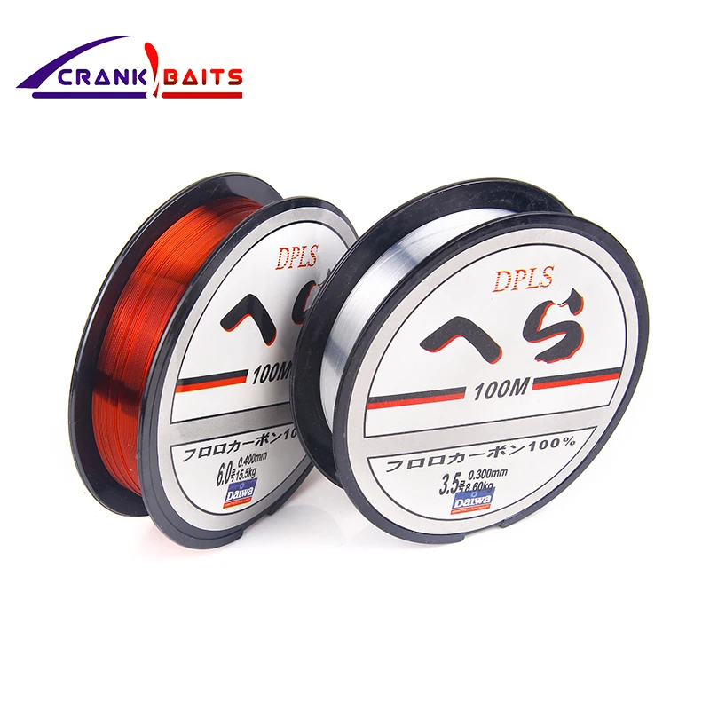 CRANK BAITS Nylon Fishing Line Super Strong Durable Tackle 100m Bulk Monofilament Two Colors Red/Clear Spool All Size YB340