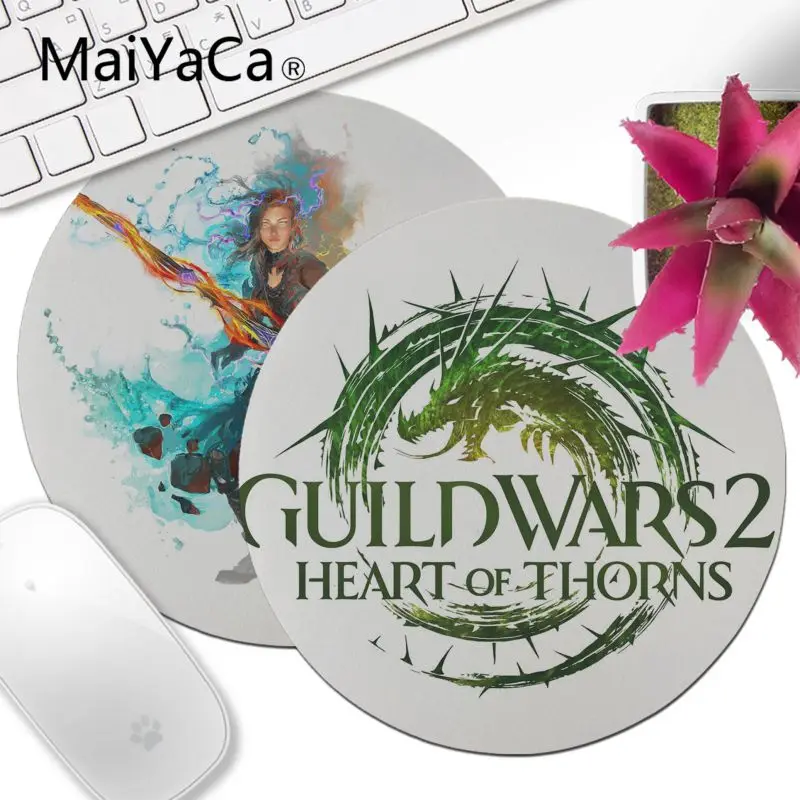 

MaiYaCa In Stocked Guild Wars Durable Rubber Mouse Mat Pad Round mouse pad 22x22cm 20x20cm