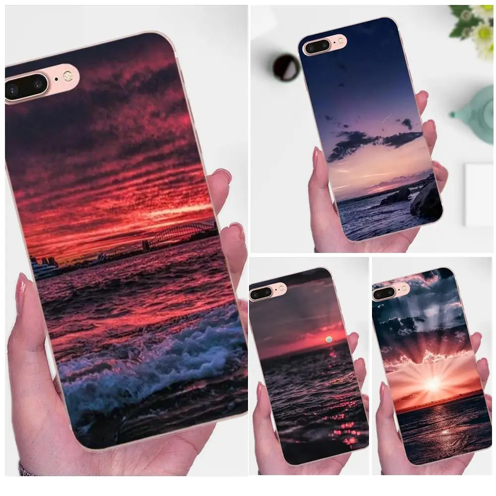 

For Xiaomi Note 3 4 Mi3 Mi4 Mi4C Mi4i Mi5 Mi 5S 5X 6 6X 8 SE A1 Max Mix 2 Soft Case Sunrise Sunset Airplane The Sea Lovely