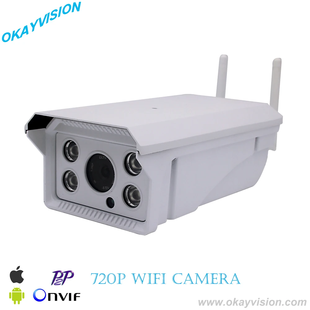 

WIFI 1280x720P 1.0MP IP Camera Waterproof 4PCS IR led array Night Vision Outdoor Security Camera ONVIF P2P CCTV Cam with IR-Cut