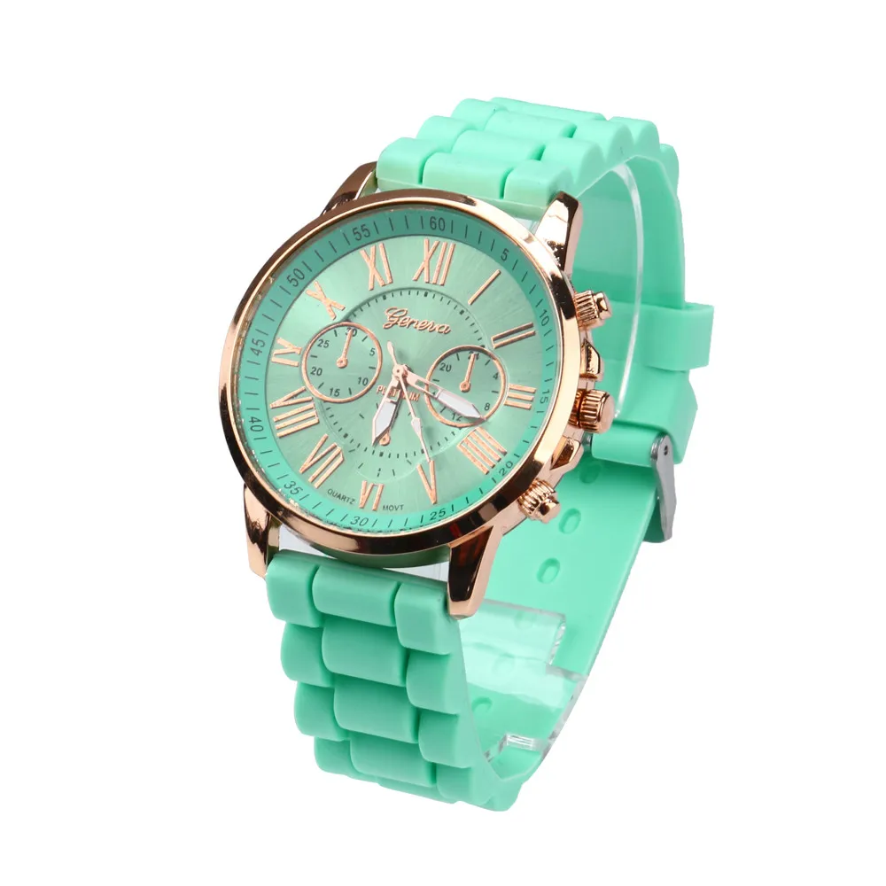 

#5001Geneva Women Roman Numerals Silicone Jelly Gel Quartz Analog Wrist Watch reloj mujer New Arrival Freeshipping Hot Sales