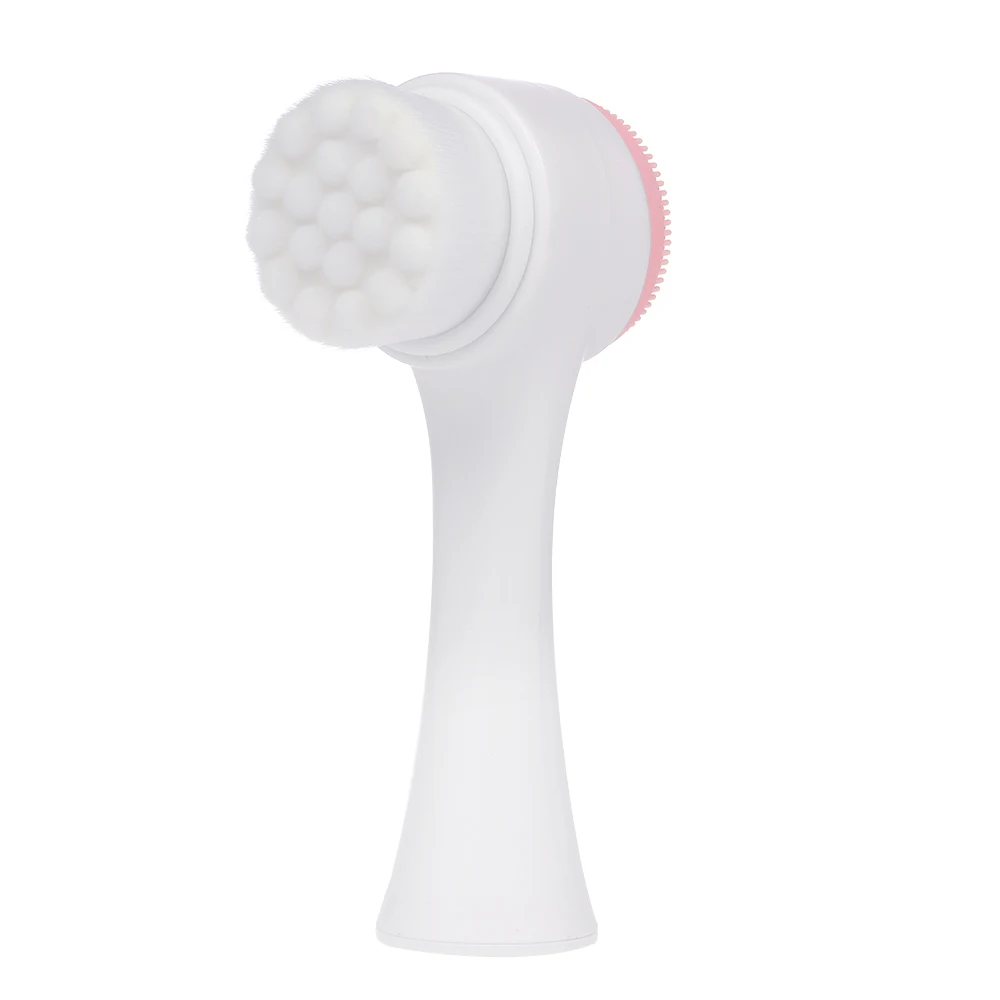 1pc Double Side Face Skin Washing Brush Manual Handheld Facial Cleaning