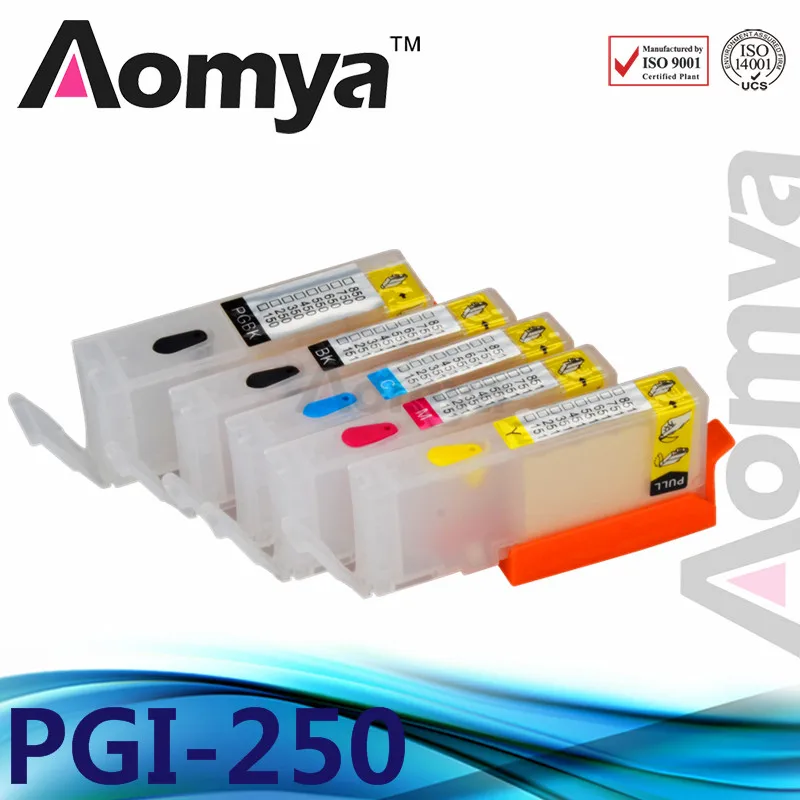 5pcs PGI250 CLI251 Empty Refillable Ink Cartridge For Canon PIXMA MX922/ IP7220/ MG5420/ MG6320