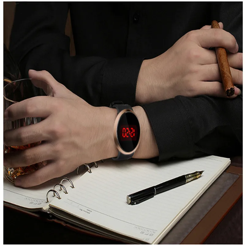 Fashion Waterproof Men's LED Touch Screen Day Date Silicone Wrist Watch Men Wholesale #2AP18B (6)