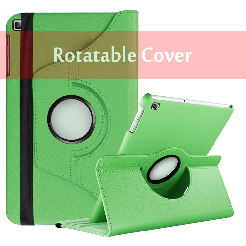 Rotatable Green Вращающийся на 360 чехол для samsung Galaxy Tab A 10,1 T510 T515 чехол-подставка из искусственной кожи для SM-T510 SM-T515 10,1 дюймов - Цвет: Rotatable Green
