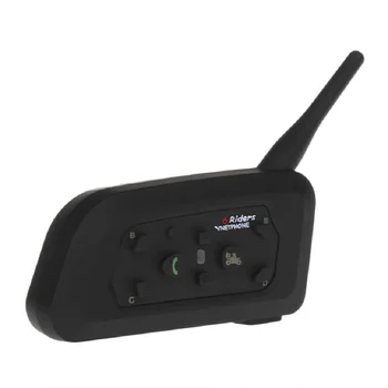 

Motorcycle Bluetooth Intercom Helmet Headset V6C Full Duplex Real-Time Talk Stereo Music Transmitter Auto-receiving Phone Call