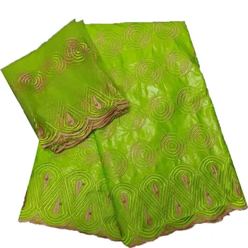 

Nigerian lace fabric guinea bazin riche fabric set with 2yard french net lace for blouse 2018 latest bazin riche getzner J82-1