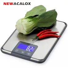 NEWACALOX ЖК-дисплей цифровой Кухня весы 15 кг x 1 г белка Еда под давлением почтовой рыбы баланс кухни ЖК-дисплей электронная взвешивание весы для здоровья