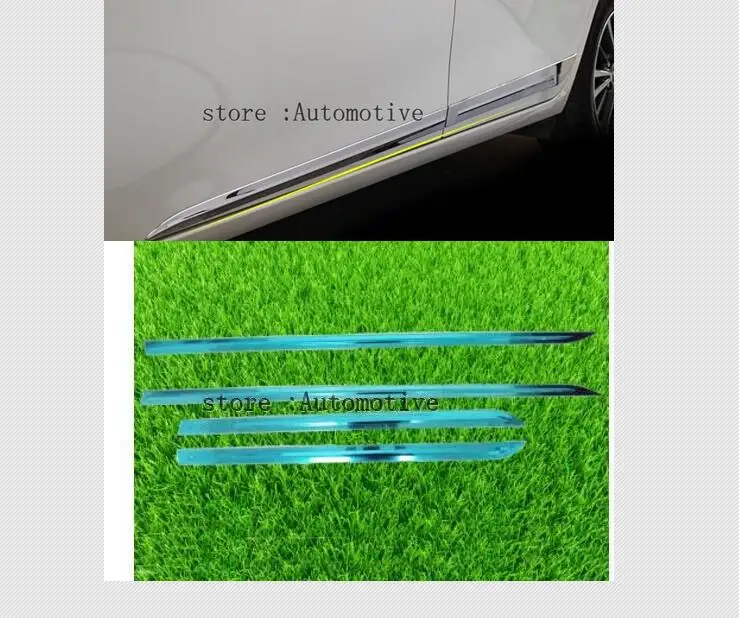 

CAR LOGO 4pcs Stainless steel Chrome Side Door Body Molding Lid Cover Trim Fit For Toyota Corolla 11th 2014 2015 2016 2017