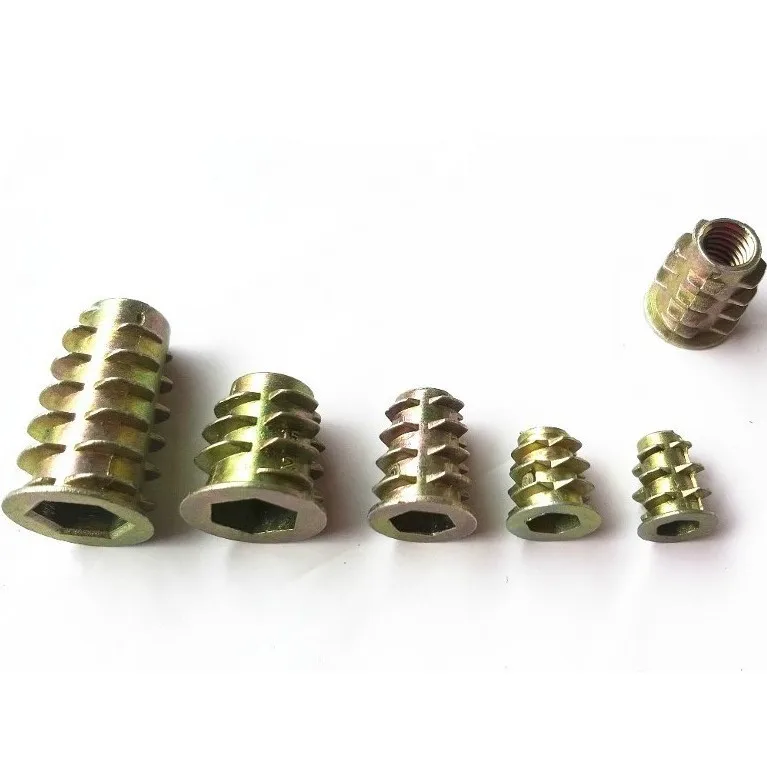 100pcs M6*10 M6 x 10 Zinc Alloy Furniture Flanged Hex Drive Head Nut