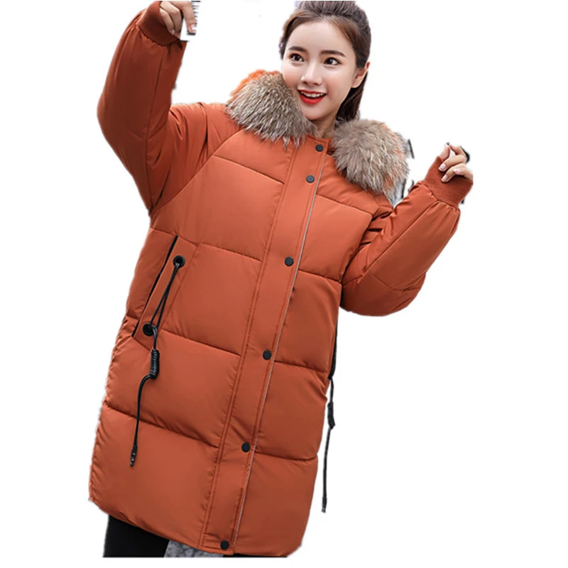 

2018 New Winter Coat Women Thicken Thermal Fashion Casual Hooded Jacket Clothing Fur Parka Cotton Padded Solid Outwear Female