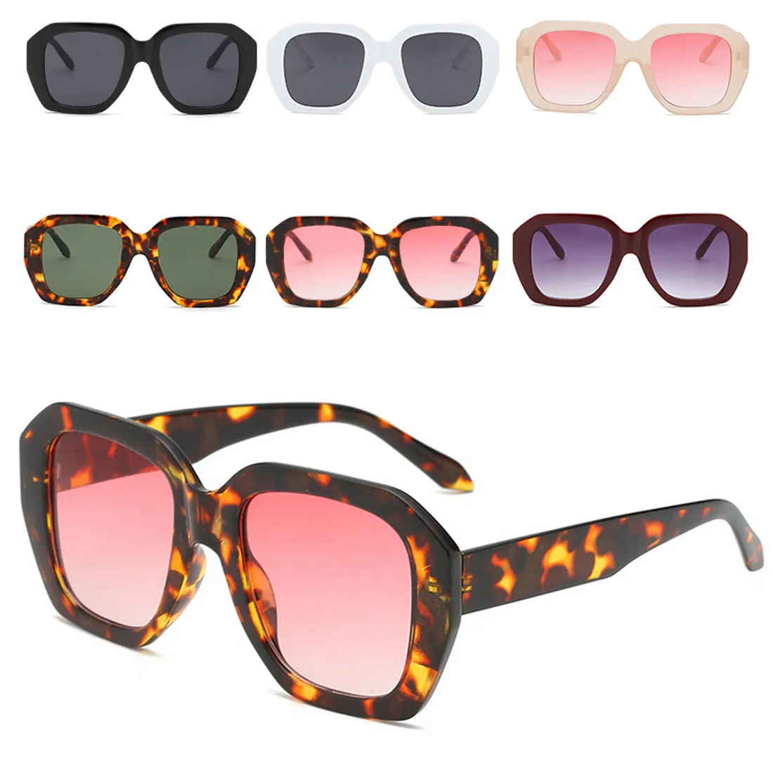 

Vintage Oversized Sunglasses Women Retro Steampunk Sun Glasses Big Gradient Lens Ladies Gafas Shades oculos de sol feminino