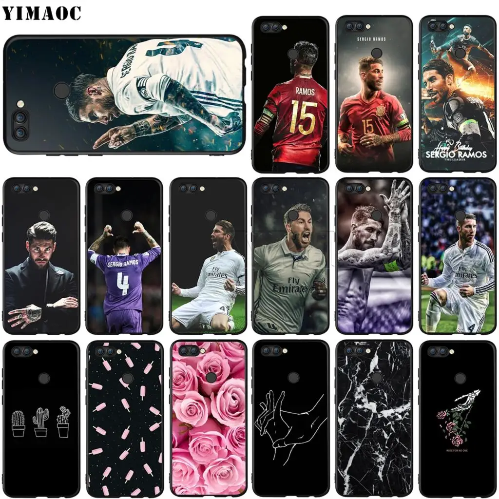 

YIMAOC Sergio Ramos SR4 Silicone Case for Huawei Honor 6a 7a 7c 7x 8 9 10 Lite Pro Y6 Prime 2018 2017
