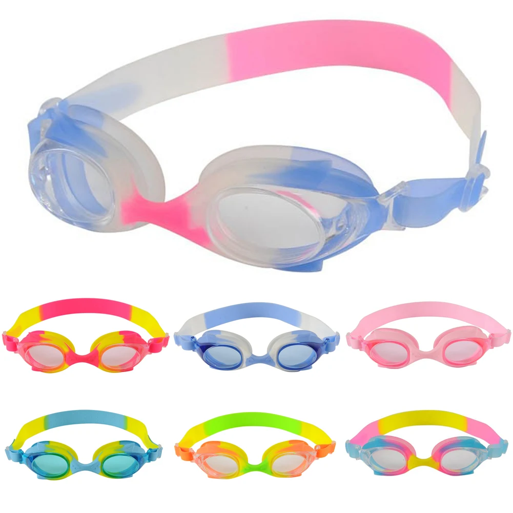 

Children's Waterproof Silicone Swimming Goggles Diving Glasses Color Adjustable Waterproof Anti-fog Surfing Swimming Goggles