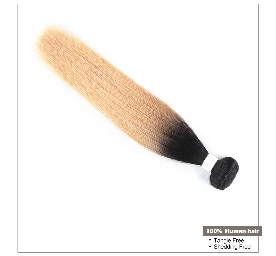 Hair Villa Remy Brazilian Straight Human Hair Bundles OT Gold for Salon Low Ratio Longest Hair PCT 15% Hair Extensions  (2)