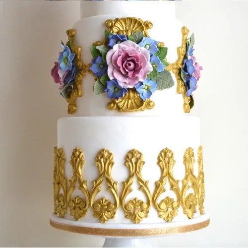 Silicone Vintage Relief Flourish Cake Mold Sugarcraft ...