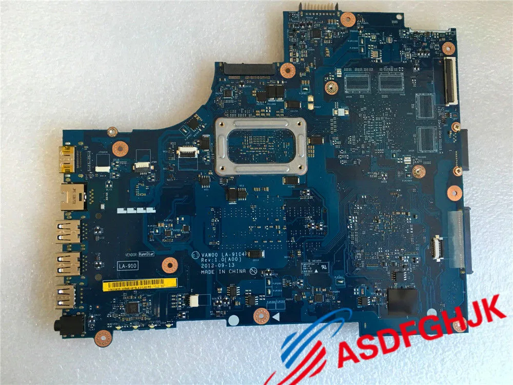 Dell Inspiron 3521 5521 Laptop Motherboard Cn 0dnfv5 I3 2375m Cpu Vaw00 La 9104p