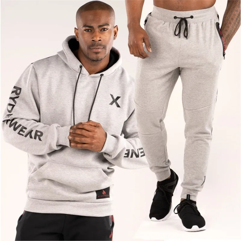 

New 2018 Men Set Quality 2PCS Sweatshirt + Pants Male Tracksuit Sporting Sweat Suits Mens Gyms sets Sportswear Pants