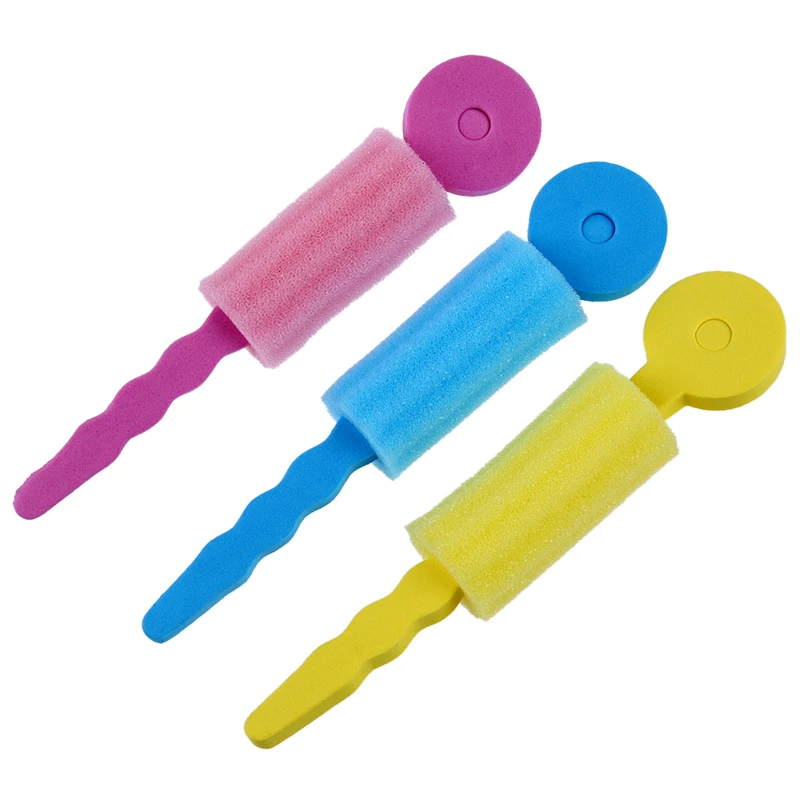 

3 Pcs Colorful Soft Foam Sponge Wave Perm Hair Rollers Curler