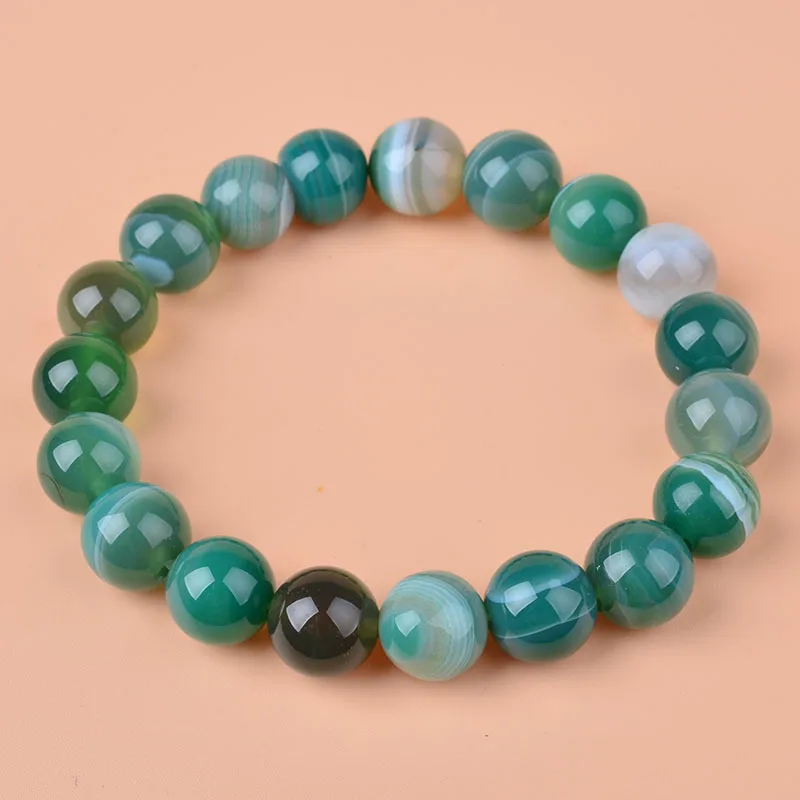 

BEAUCHAMP Strand Stretch Bracelet Rhodochrosite Gem Natural Stone Jewelry Green Aventurine Beads Elastic Cords Rope Pulseras