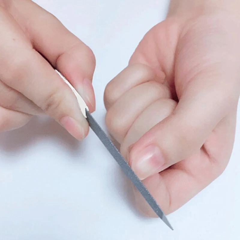 

1PC Durable Double Sided Plastic Handle Nail Files Pro Manicure Pedicure Tool For Nail Art Buffer Nail Tools
