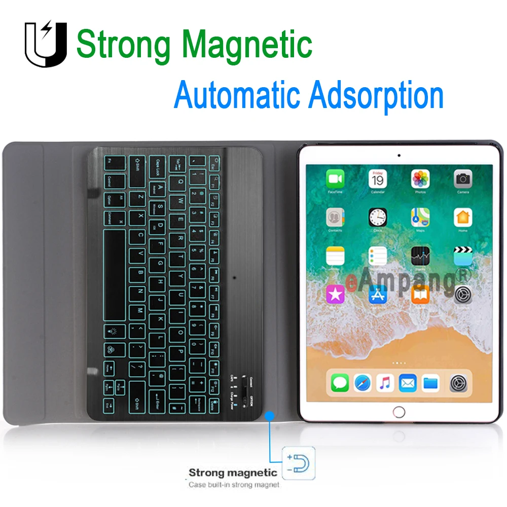 Тонкий беспроводной Съемный Bluetooth клавиатура чехол для Apple iPad Air 1 2 Pro 9 7 5 6 Новый 2017