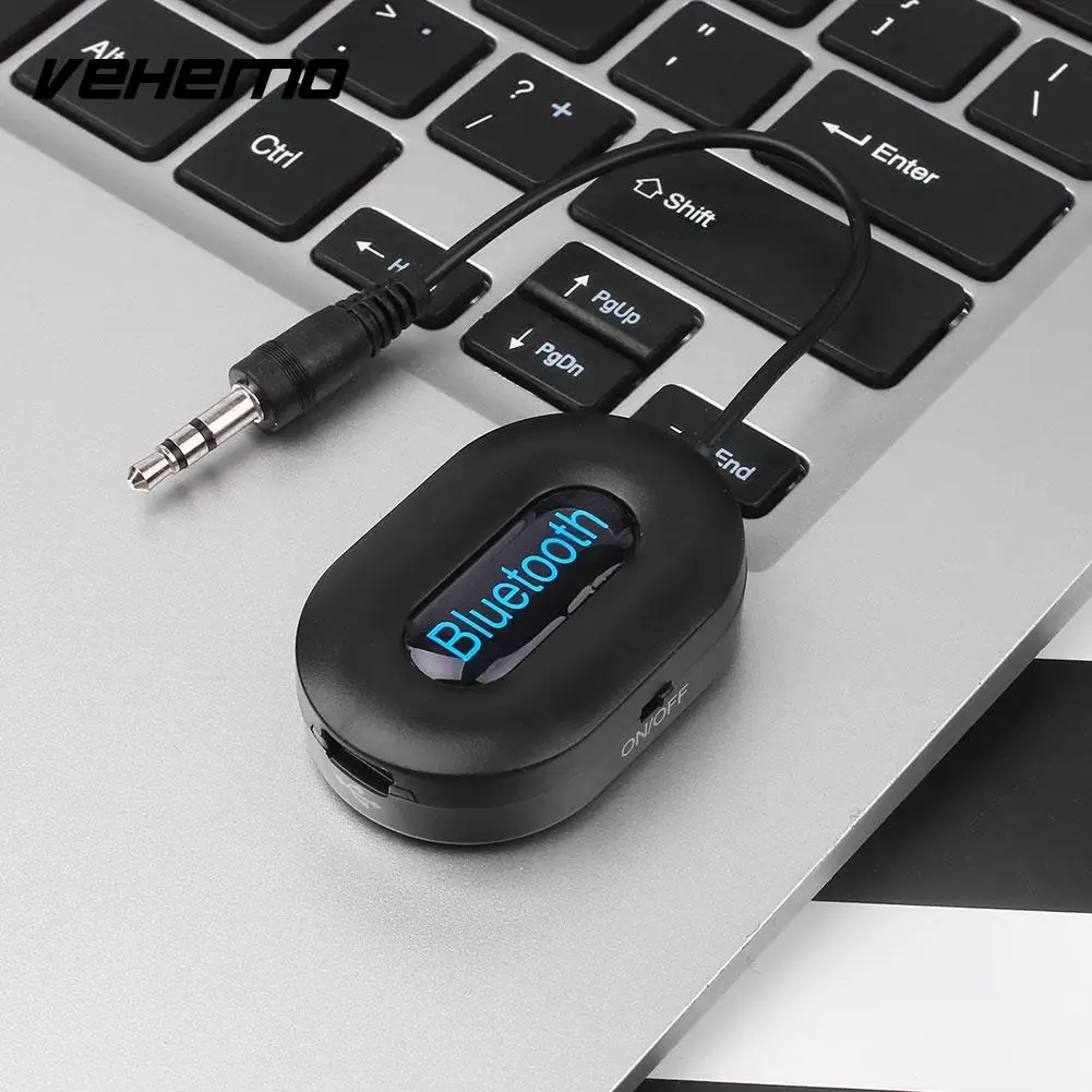 

VEHEMO 3.5MM Car Wireless Bluetooth 3.0 Receiver Audio Stereo Adapter Mini USB Charging
