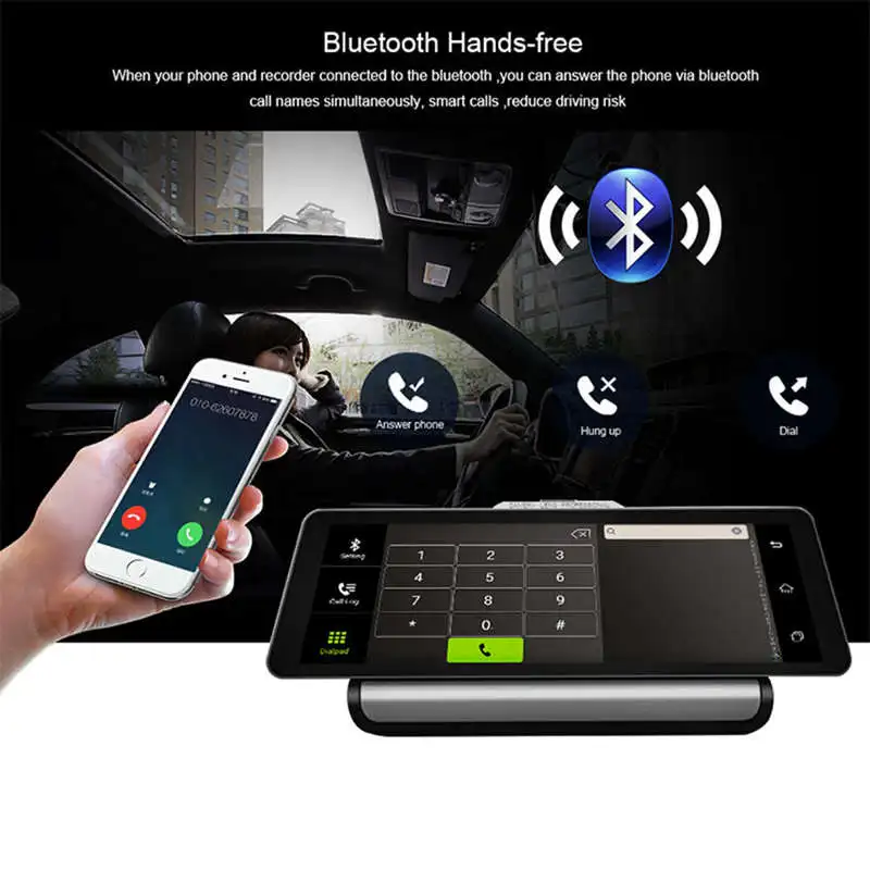  Car Dvr 1080P Dash Cam 10 Inch Press Screen Dual Lens Dvr With Android Wifi Gps Navigation Car Came
