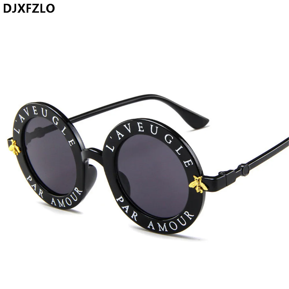 

DJXFZLO 2018 new style design round frame sunglasses men and women fashion glasses popular sunglassesOculos de sol UV400