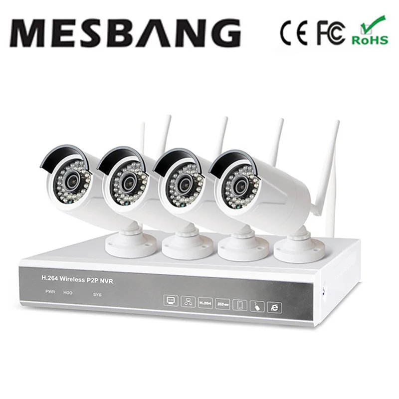 

recommend Mesbang 960P build in 1TB HDD hard disk driver wifi wireless cctv camera system 4ch nvr kit HDDfree shipping